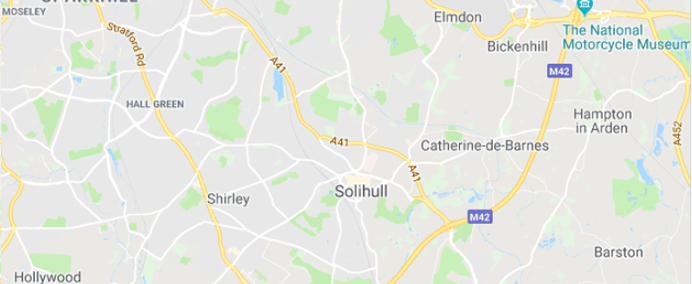 Image of Solihull on Google Maps